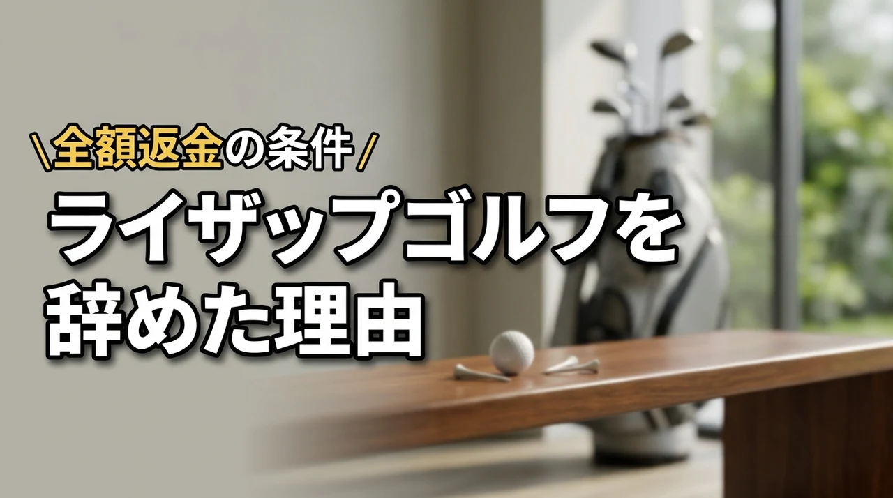 【本音を暴露】ライザップゴルフを辞めた理由は？後悔しないための全額返金条件も紹介